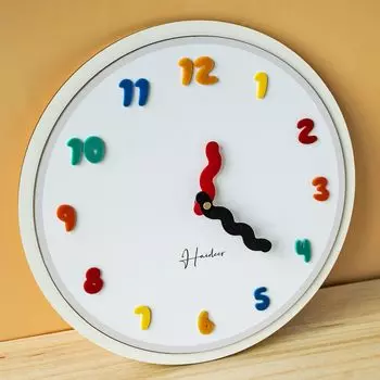 Стена Стена Скандинавская Стена Стена Белый Цвет Момент Легко для Кухни Стена Круглая Стена Комната Диаметр Белый Номер Стиль Часы, Часы, Стильные, Аналоговые,