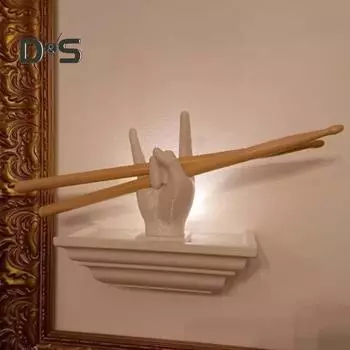 Стенд для демонстрации барабанных палочек, современный рок-н-ролл, держатель для барабанных палочек, настольная фигурка из смолы, украшение, барабанщик, подарок белый