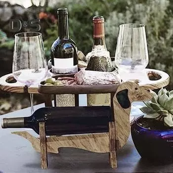 Стенд для демонстрации бутылок вина, прочная конструкция, высокая прочность, винная стойка в форме таксы, собаки, украшение для вечерние бара