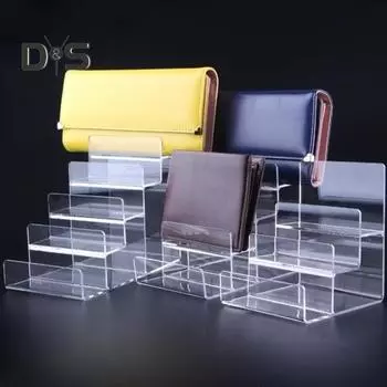 Стенд для кошелька, органайзер для сумок, трапециевидный, многоярусный, стойка для ювелирных изделий, косметика, духи, солнцезащитные очки, акриловая полка для демонстрации Triple Layer