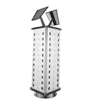 Стенд для солнцезащитных очков, вращающийся на 360°, витрина для очков, витрина для очков, вращающаяся витрина для очков серебряный