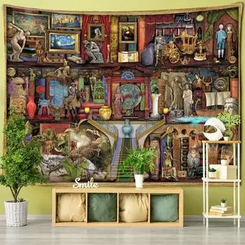 Стенд для выставки товаров картина маслом гобелен настенный богемный хиппи тапиз абстрактный психоделический фон колдовства домашний декор 95x70cm