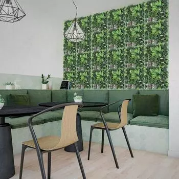 Стеновые панели Искусственное растение 50x50 см Зелень Трава Настенный фон Украшение Искусственные листья плюща Уличное ограждение