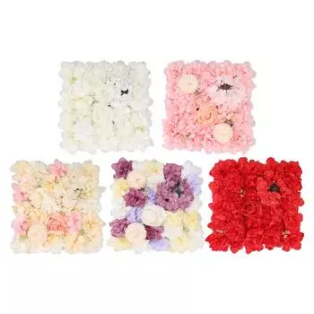 Стеновые панели из искусственных цветов, имитация шелкового цветка розы, настенный декор для свадебной вечеринки, сцены, Backgro White