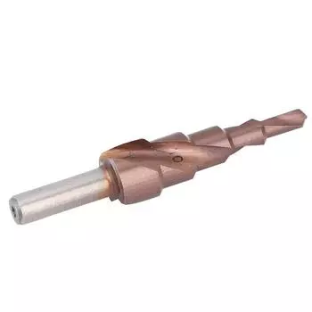 Step Drill Bit Cobalt Coating High Speed Steel M35 Triangular Shank Hole Opening Tool412(9 steps)