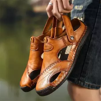 Step in Style: Men s Comfy, Aerated, Non-Skid Sandals for Rugged Use US 5(EUR 38) коричневый