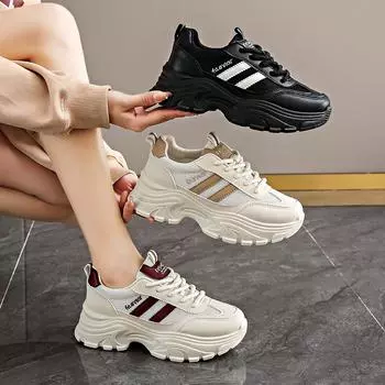 Step on shit dad shoes women 2025 new spring thick-soled foot small size 34 soft-soled shock-absorbing running sneakers 34
