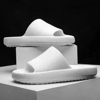 Step on the Sense of Shit Тапочки Летняя домашняя одежда Мягкая подошва Нескользящая обувь Eva Simple МУЖСКИЕ тапочки 36