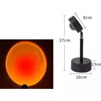Степень вращения 180 Проекционный светильник Свет Визуальное настроение Радужный солнечный свет Закат Red