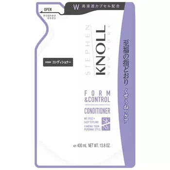 STEPHEN KNOLL Кондиционер для контроля формы, сменный блок 400 мл, непослушный, с набуханием, жесткость, аминокислоты, без силикона