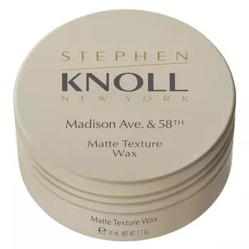 STEPHEN KNOLL Madison 58 Matte Texture Wax 50 г Сухой воск для волос с эффектом 3D, салонный полуматовый