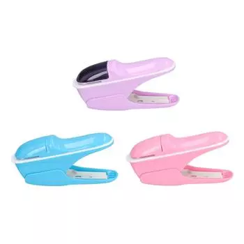 Степлер без скоб, безопасный, экологически чистый, ABS-степлер для офисных документов Purple