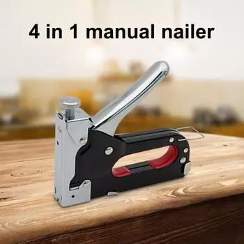 Степлер для ногтей, сверхмощный трудосберегающий инструмент для ремонта, 4 в 1, DIY мебельная конструкция, столярный гвоздезабивной инструмент