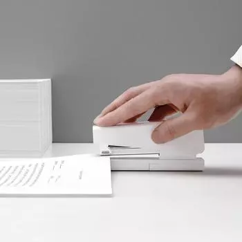 Степлер Kaco LEMO 246 266 со скобами 100 шт. белый