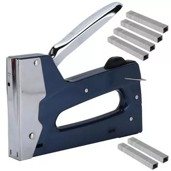Степлер-пистолет, тяжелый, легкий, трудосберегающий, практичный, безопасный, с 1000 шт. скоб для плотницких работ