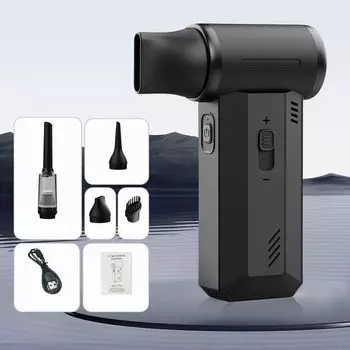 Stepless Speed 52M/S Mini Turbo Jet Fan High-Speed Brushless Motor Car Cleaning чёрный