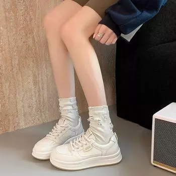 Stepping on shit soft-soled little white shoes women s spring and summer 2025 new versatile flat-soled sports and leisure shoes children thick basep 35