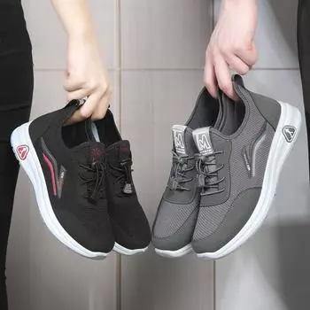 Stepping shoes men s 2024 spring new men s casual single shoes soft sole breathable middle-aged and elderly dad shoes 39