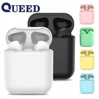 Стерео беспроводные Bluetooth-наушники 5.0 с зарядным устройством для наушников в руках