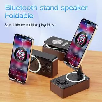 Стерео Bluetooth автомобильный MP3-динамик Регулируемый кронштейн для телефона Складная подставка для GPS-навигатора 1000 мАч Аккумулятор Power Bank Беспроводной громкоговоритель CHINA