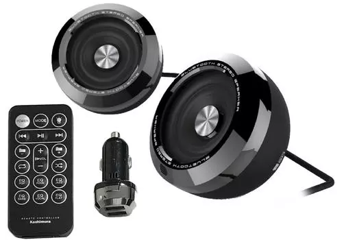 Стереодинамик Kashimura Bluetooth с эквалайзером, MP3-карта с радужным светом, дистанционное воспроизведение microSD, совместимое с функциями автомобиля, плеером,