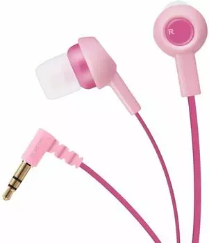 Стереонаушники ELECOM с плоским шнуром Y-типа, 9-миллиметровый драйвер, светло-розовый, антизапутывающий EHP-C3520PNL