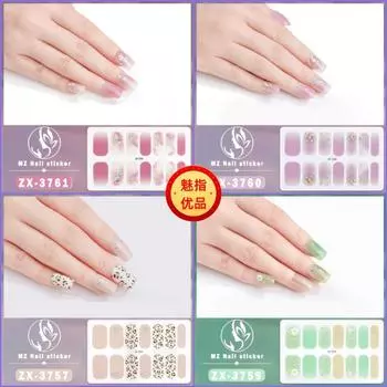 Стереоскопическая 5D водостойкая пленка для гель-лака для ногтей, простой стиль, высококачественная пленка для дизайна ногтей, бумажная наклейка для ногтей ZX3735