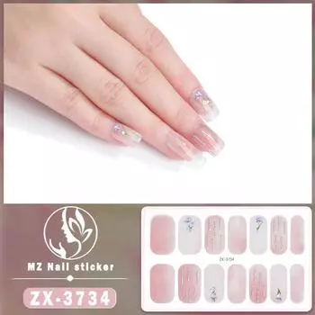 Стереоскопическая 5D водостойкая пленка для гель-лака для ногтей, простой стиль, высококачественная пленка для дизайна ногтей, бумажная наклейка для ногтей ZX3694