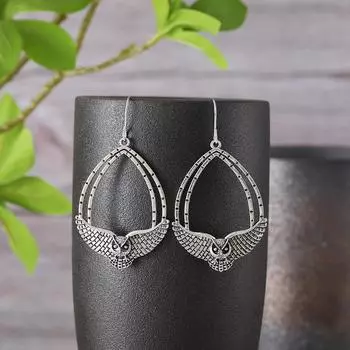 Стереоскопические серьги с изображением совы, персонализированные серьги, модный полый дизайн в стиле ретро, модные и популярные серьги