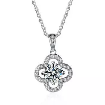 Ожерелье из стерлингового серебра с микроинкрустацией в виде клевера, женское, легкое, роскошное, высококачественное, с чувственным украшением 925