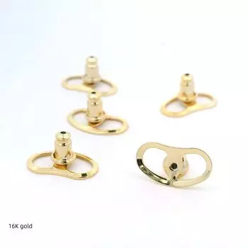 Sterling Silver Ear Plug 925 Silver Large Ear Studs Anti-drop Buckle Weight Earrings Rear Plug Australian White Pearl Ear Buckle Anti-Flip Anti-Fall 1 pair of 18K Gold Anti-falling back blocking