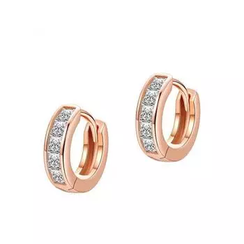 Серьги-клипсы из стерлингового серебра S925 с квадратными бриллиантами в один ряд, легкие, роскошные, универсальные, круглые, модный стиль 925