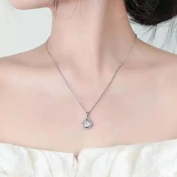 Ожерелье из стерлингового серебра S925 с каплями воды и цирконием, модные женские универсальные ювелирные изделия 925