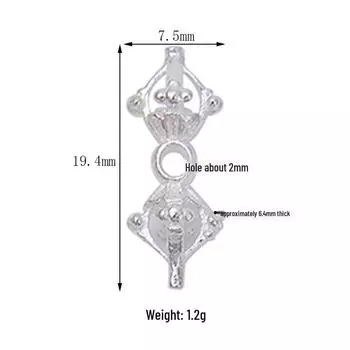 Стерлинговое серебро Лотос Мантра Ваджра Колокольчик и Дордже Звезда Бодхи Лунный камень Буддийские счеты-таймер.