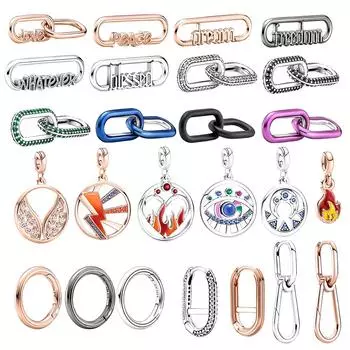 Стерлинговое серебро ME однозвенное очарование для модных брендовых браслетов DIY для женщин ювелирные изделия на день рождения подарок