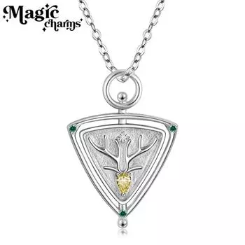 Стерлинговое серебро S925 Простое ожерелье с биркой лося Европейские и американские популярные мужские и женские ожерелье Цепочка на ключицы Цепочка для свитера