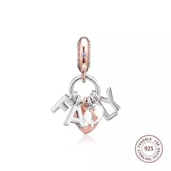 Стерлингового Серебра 925 Идеальные Семейные Висячие Подвески Бусины Подходит Европейские Браслеты Очарование Серебро 925 Ювелирные Изделия