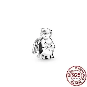 Стерлингового Серебра 925 пробы Ангел Любви Бусина Нью-Йорк Статуя Свободы Висячие Подвески Подходит Оригинальный Модный Браслет DIY Ювелирные Изделия Подарок