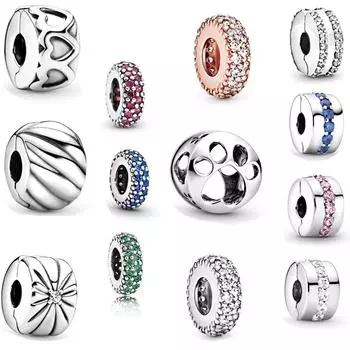 Стерлингового серебра 925 пробы, браслет с сердечками, браслет, ожерелье, изготовление ювелирных изделий своими руками небесно-голубой