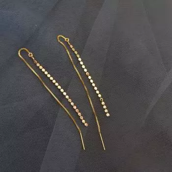 Стерлингового серебра 925 пробы, длинные серьги с кисточками, тонкие серьги для лица, женские корейские темпераментные, индивидуальные красные серьги золотой