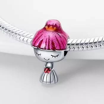 Стерлингового Серебра 925 пробы для мальчиков и девочек, пара влюбленных, бусины, подвески, цирконий, висячие, подходят, темпераментный браслет, ожерелье, ювелирные изделия для женщин