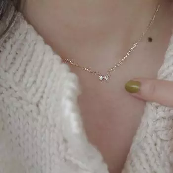 925 пробы стерлингового серебра французского простого мини-любовного банта ключицы цепи ожерелье для женщин легкие роскошные ювелирные изделия золотой