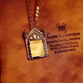 Стерлингового серебра 925 пробы HP Movie Potters, ювелирные изделия для косплея, волшебное зеркальное ожерелье в форме ракушки, подвеска, реквизит, подарок для женщин, ожерелье-свитер