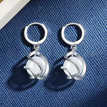 Стерлингового серебра 925 пробы, модные опаловые камни, крестики, цветы, женские серьги-гвоздики, ювелирные аксессуары для женщин, подарки