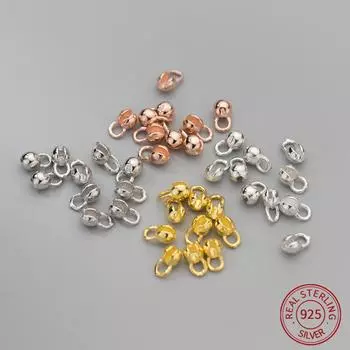Стерлингового Серебра 925 пробы, открывающиеся бусины, соединители, круглые ювелирные изделия, браслет, ожерелье, свободные шариковые бусины, фурнитура 5x3mm-1 pcs