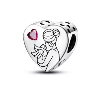 Стерлингового Серебра 925 пробы, подарок матери, очаровательная бусина, мама, любовь, счастливая семья, мотаться, подходит, оригинальный модный браслет, ожерелье, ювелирные изделия своими руками