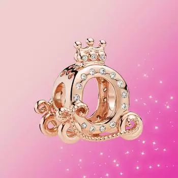 Стерлингового серебра 925 пробы, подвеска из бисера в форме тыквы, тележка, Шарм, блестящий циркон, ювелирные изделия, оригинальные модные женские браслеты, ювелирные изделия, подарок