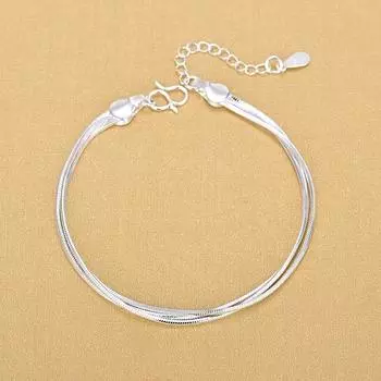 Стерлингового серебра 925 пробы, регулируемый размер, браслет-цепочка в виде змеи и браслет на ногу для женщин, ювелирные изделия для свадебной вечеринки