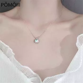 Стерлингового серебра 925 пробы с кисточками и кристаллами, круглые бусины, подвески, ожерелья и подвески, колье, эффектные женские украшения dz631 золотой