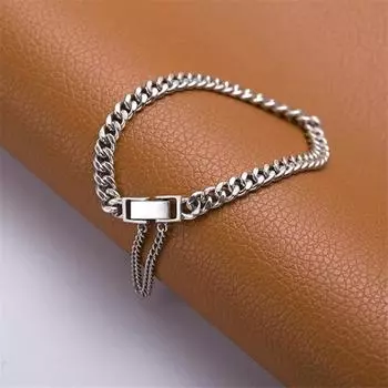 Стерлингового серебра 925 пробы, винтажная цепочка с кисточками, браслет для женщин и мужчин, регулируемый размер, модные украшения, Sl284